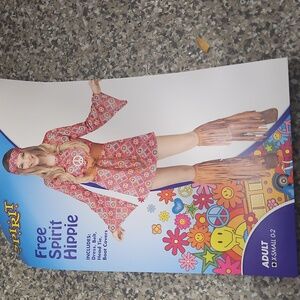 Spirit Vibrant Hippie Costume womens Size Xs 0-2 Worn Once